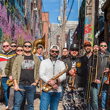 the members of the Back Alley Brass Band