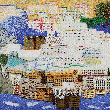 Jessica Kincaid, Heaven and Earth, 2006, Glass beads and silk thread 