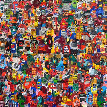 abstract painting titled Everything is Something by Emilio Villalba