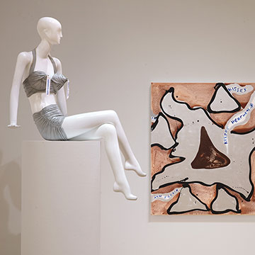 Katherine Bernhardt and Jeremy Scott exhibition at the Nerman Museum of Contemporary Art in Overland Park Kansas