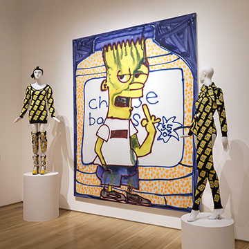 a view of the Katherine Bernhardt and Jeremy Scott exhibition at the Nerman Museum in Kansas