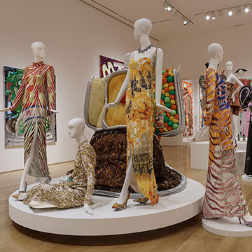 a view of the Katherine Bernhardt and Jeremy Scott exhibition at the Nerman Museum of Contemporary Art in Overland Park