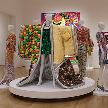 a view of the Katherine Bernhardt and Jeremy Scott exhibition at the Nerman Museum of Contemporary Art in Overland Park Kansas