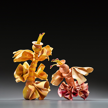two sculptures by Linda Lighton