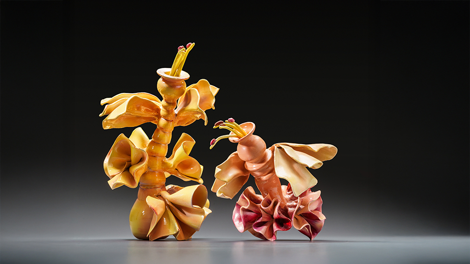two sculptures by Linda Lighton